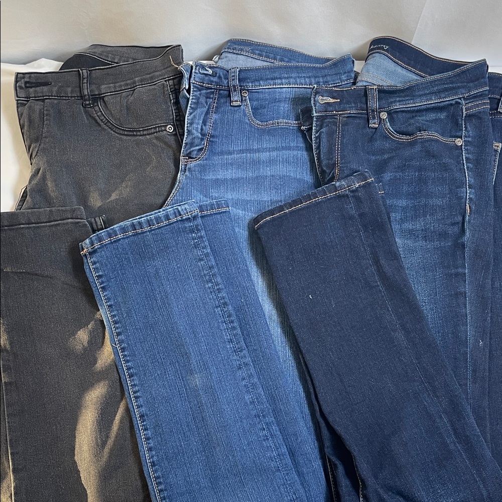 New York & Company Women's Skinny Jeans - Black and Blue